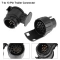 1 Set 7 To 13 Pin Trailer Connector Adapter Converter Socket Plug For Towing Caravan Truck Towbar Waterproof 12v