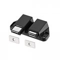 Uxcell Double Touch Catch Magnetic Press Latch For Cabinet Door Cupboard Black 2pcs