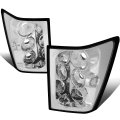 Compatible With 2005-2006 Jeep Grand Cherokee Chrome Housing Altezza Style Tail Light Brake Parking Lamps