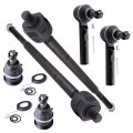 6pcs Front Suspension Kit Inner Outer Tie Rod End Lower Ball Joint Fit 2004-2008 For Chrysler Pacifica K80759 Es3614 Es80646 