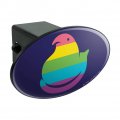 Rainbow Striped Peep Oval Tow Trailer Hitch Cover Plug Insert