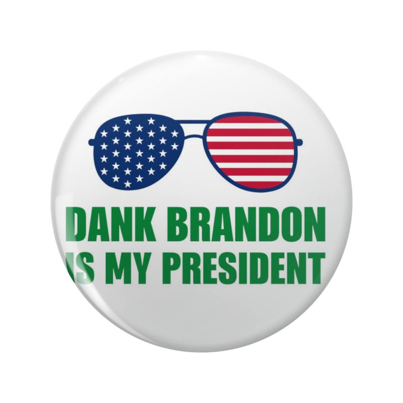 Dank Brandon Double Sided Stainless Steel Keychain With 3d Resin Design Round 1 25 In Novelty Key Ring For Backpacks And