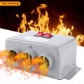 Qiilu 12v Car Heater Compact 3 Hole 600wa 800w Winter Fast Heating Warmer Frost Removing Defrost Defogger Low Noise