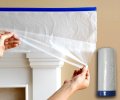 Electriduct 3 4 Painter S Masking Tape With Pre-taped Drop Cloth Wide X 82 Feet Pack Of 3 