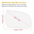 X Autohaux Car Rearview Mirror Glass W Backing Plate Heated Right Passenger Side For Audi A5 A3 Quattro S4