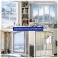 Window Insulation Kit Heavy Duty Custom Size For Winter Keep Cold Out Upgraded Thicken Plastic Winterizing With Zippera Easy To