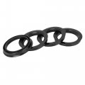 4pcs Plastic 72 6mm Od To 56 1mm Id Car Hub Centric Rings Wheel Bore Center Spacer Black 