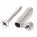Aexit M6x70mm Flat Nails Screws Fasteners Phillips Head Split Sleeve Expansion Anchor Bolts Nut Bolt Sets Fastener 6pcs
