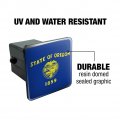 Oregon State Flag Tow Trailer Hitch Cover Plug Insert