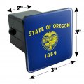 Oregon State Flag Tow Trailer Hitch Cover Plug Insert