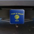 Oregon State Flag Tow Trailer Hitch Cover Plug Insert