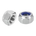 5pcs M12x1 25mm Nylon Insert Hex Lock Nuts 304 Stainless Steel Self-locking Stop Nut For Industrial Construction Fasteners 