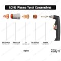 Plasma Cutting Nozzle Kp2825-7 80a 1 5mm For Lincoln Lc105 Torch Consumables Qty-10