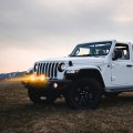 Amber Led Pod Lights 2pcs 4 5 In Spot Beam Fog Driving Work With Wiring Kit For Truck Utv Suv Atv Boat Zh452 