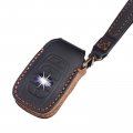 Easyant Leather Car Key Fob Cover Case For 2022 Subaru Ascent Outback Xv Brz Remote 4 Buttons Black 