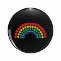 Pickleball Player Rainbow Pickleballs Keychain Double Sided Stainless Steel 3d Resin Design Round Sports Accessory For Keys And 