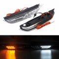 Nslumo Led Side Marker Light For 2007-2017 Nissan Gtr R35 Clear Lens Sidemarker Lamps W White Drl And Amber Turn Signal Lights 