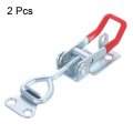 Uxcell 2pcs Toggle Latch Clamp 5 Inch Iron Adjustable 400lbs Holding Capacity Pull For Box Case Gate Cabinet