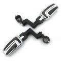 Smt-black Chrome Highway Airflow Foot Rest Pegs With 1 Inch Mounting Bracket Compatible Gl1800 Gl1500 Gl1100 Gl1200 Vt750