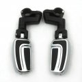 Smt-black Chrome Highway Airflow Foot Rest Pegs With 1 Inch Mounting Bracket Compatible Gl1800 Gl1500 Gl1100 Gl1200 Vt750