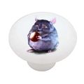 Fat Hampster Decorative High Gloss Ceramic Drawer Knob 