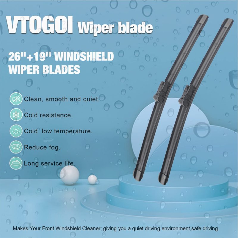 Windshield Wiper Blades For Land Rover Range Velar 2018 To 2025 Front And Rear Set 26in 19in 13in All Weather Pack Of 3