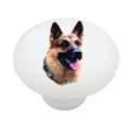 German Shepherd Decorative High Gloss Ceramic Drawer Knob 