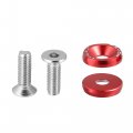 X Autohaux 10pcs Fender Washer Bumper M6 Bolts Engine Bay Dress Up Kit Aluminum Red