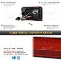 Vipmotoz 2in1 Led Rear Drl Reflector Tail Brake Lights Lamps Compatible With 2005-2009 Hummer H2 Chrome Housing Clear Lens