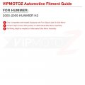 Vipmotoz 2in1 Led Rear Drl Reflector Tail Brake Lights Lamps Compatible With 2005-2009 Hummer H2 Chrome Housing Clear Lens