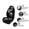 Qiilu Skull Car Seat Cover Protector Skeleton Breathable Backrests Interior Decor Compatible For Car Truck Suv Van 1