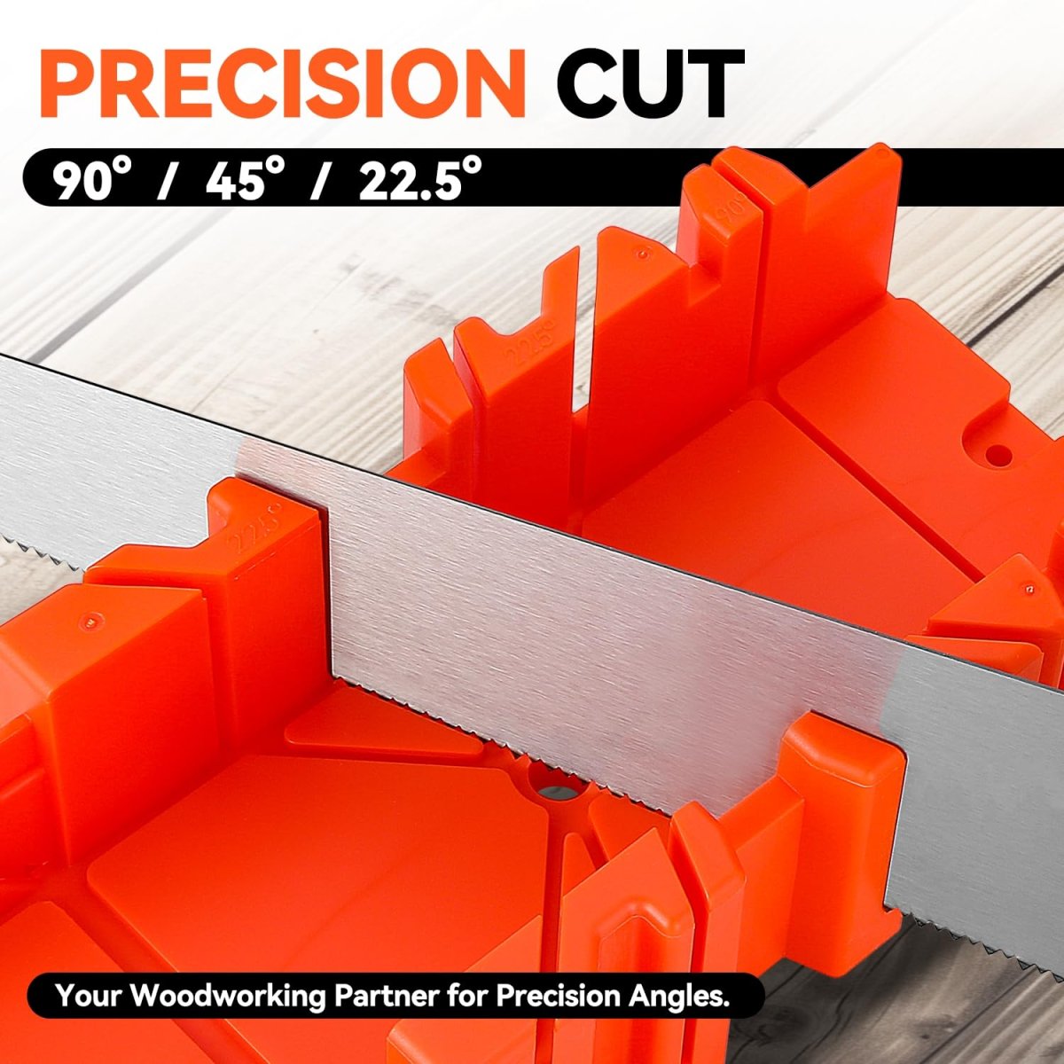 Precision Hand Clamping Mitre Cutter Case With 90 45 And 22 5 Degrees Hole Slot For Woodworking Molding Trim Frame Red