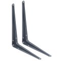 Shelf Brackets 8 X 10 Inch 2pcs Iron Metal Floating Wall Corner Angle Shelving Bracket For Hanging Shelves Wood Boards Dark 