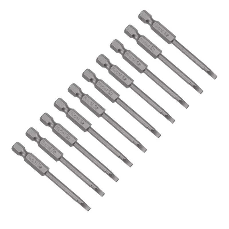 10 Pcs Ta27 Magnetic Triangular Head Screwdriver Bits 1 4 Inch Hex Shank 2 56-inch Length S2 Power Tools