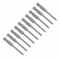 10 Pcs Ta27 Magnetic Triangular Head Screwdriver Bits 1 4 Inch Hex Shank 2 56-inch Length S2 Power Tools