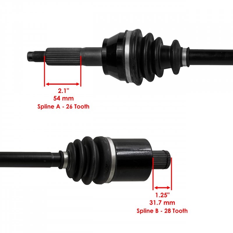 Caltric Rear Cv Joint Axle With Bearing For Polaris