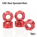 Autobahn88 Motorcycle Sprocket Nut Dress-up Kit Compatible With Mv Agusta Brutale 3 Cylinders 800 2012-2019 Red Set Of 5
