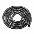Spiral Cable Wrap Wire Cord Wraps 3 4-inch X 9ft Black Pe Polyethylene Flexible Tubing For Computer 