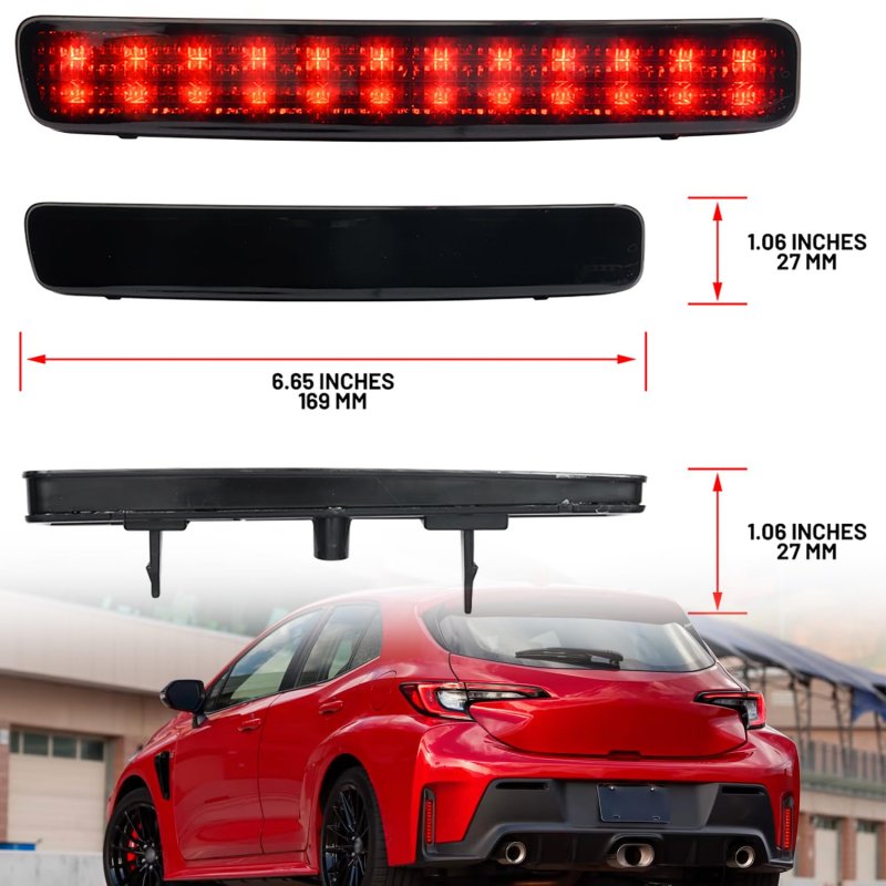 Nslumo Led Rear Bumper Reflector Lights For 2023 2024 Up To Yota Gr Corolla Red Tail Driving Parking Lamps Full Strip Upgrade