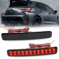 Nslumo Led Rear Bumper Reflector Lights For 2023 2024 Up To Yota Gr Corolla Red Tail Driving Parking Lamps Full Strip Upgrade 