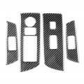 Nvcnx Real Premium Carbon Fiber Car Door Side Window Lift Switch Panel Cover Trim Interior Accessories Compatible With Mazda