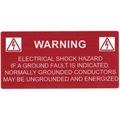 Hellermann Tyton 596-00234 Pre-printed Solar Label 4 12 X 02 Warning Grounded Conductors Red Pack Of 50 