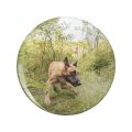 Malinois Adventure Double Sided Stainless Steel Keychain With 3d Resin Design Round 1 25 In Dog Lover Gift For Keys Backpack 