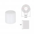 Uxcell 10pcs Nylon Round Spacers 4 Bore X 2 Od Length White Screws Without Threaded Plastic Spacer For 1