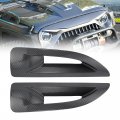 X Autohaux Pair Hood Side Air Vent Cover Bezels Trim Carbon Fiber Pattern For Jeep Wrangler Jk Jku Unlimited Rubicon 2007-2017