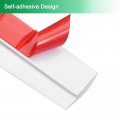 Uxcell Floor Transition Strip 16 4ft Self Adhesive Carpet Edging Trim 5 Meter Pvc For Height Less Than 5mm White