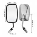 X Autohaux 1 Pair Motorcycle 10mm Screw Thread Rear View Side Mirror Rearview Universal For Honda Cb400sf Zrx400 Nkr523 Silver