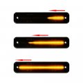 Astra Depot 14pcs Smoked Amber Red Led Top Roof Cab Marker Light Kit Front Rear Side Lights Assemblies Compatible With