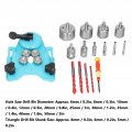 Diamond Drill Bit Kit 16pcs Hole Saw With Double Suction Cups Guide Jig Fixture 6a 50mm Cutter Drilling Tool Set For Tile Wood