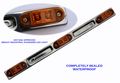 4 Amber Identification Led Light Bar Marker 16 Stainless Steel Truck Trailer 